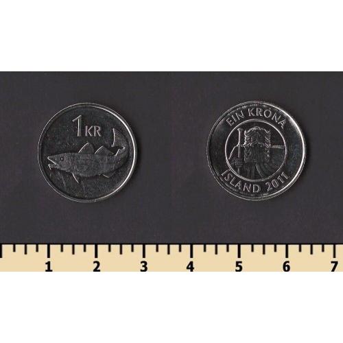 Исландия 1 крона 2011