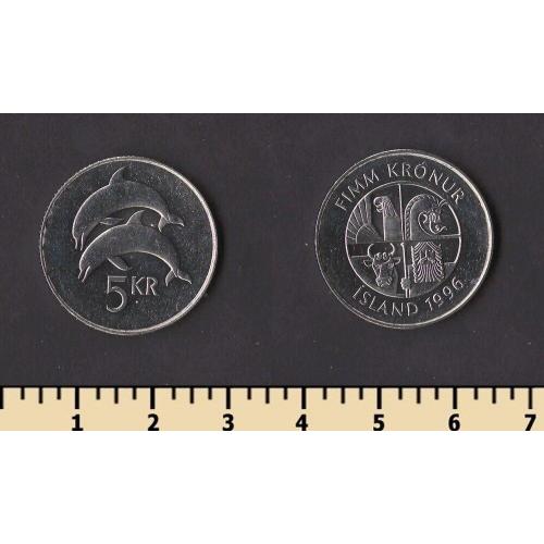 Исландия 5 крон 1996
