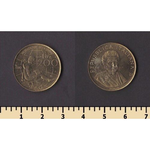 Италия 200 лир 1980