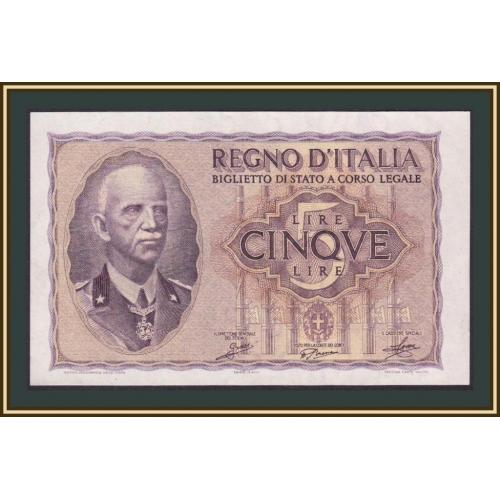 Италия 5 лир 1940 P-28 (28a.1) UNC