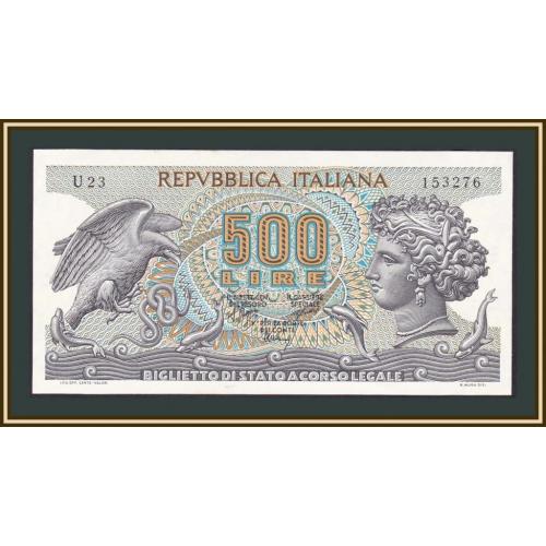 Италия 500 лир 1966 (1970) P-93 (93a.3) UNC