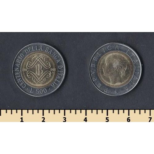 Италия 500 лир 1993
