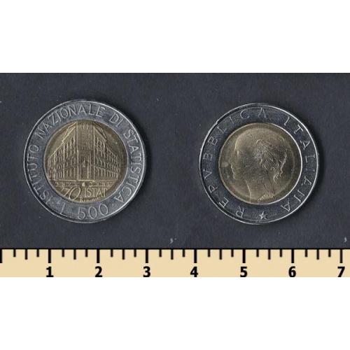 Италия 500 лир 1996
