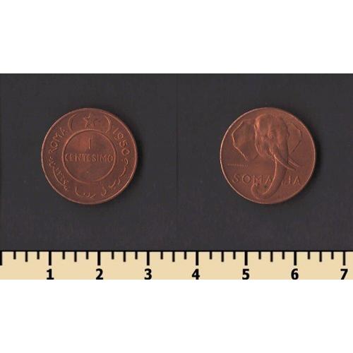 Итальянское Сомали 1 чентезимо 1950