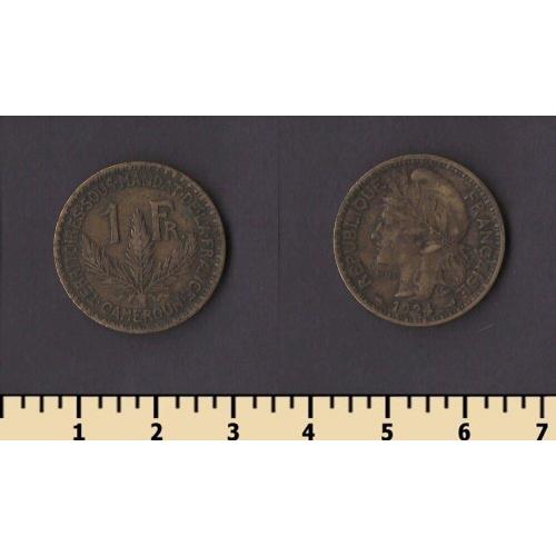 Камерун 1 франк 1924