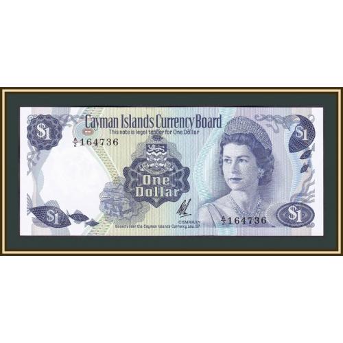 Каймановы о-ва 1 доллар 1972 P-1 (1b) UNC