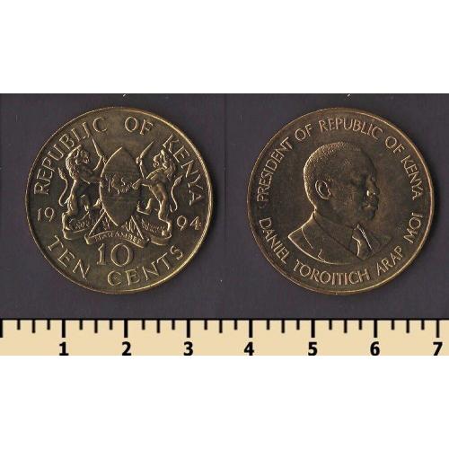 Кения 10 центов 1994