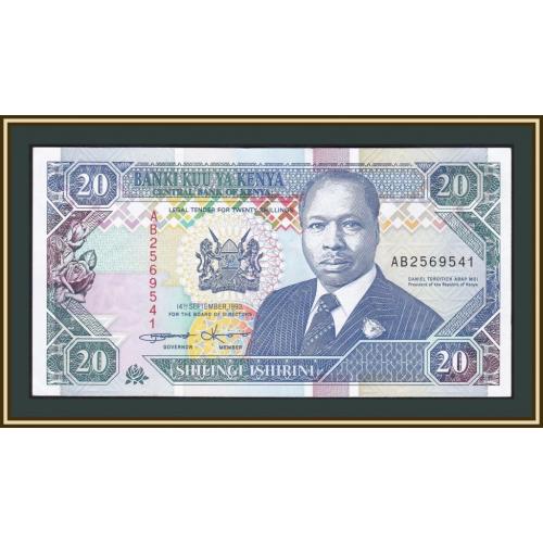 Кения 20 шиллингов 1993 P-31 (31a) a-UNC