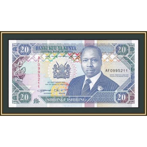 Кения 20 шиллингов 1993 P-31 (31a) a-UNC