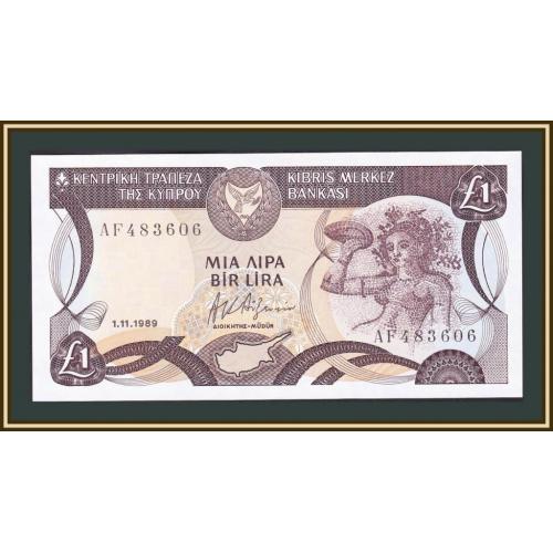 Кипр 1 фунт 1989 P-53 (53b.1) UNC