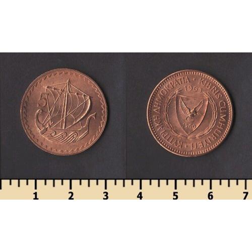 Кипр 5 милс 1963