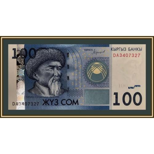 Киргизия 100 сомов 2016 P-26 (26b) UNC
