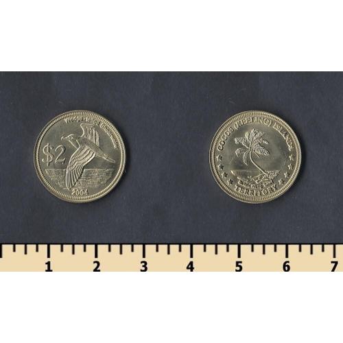 Кокосовые острова 2 доллара 2004