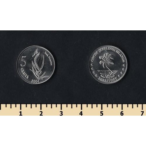 Кокосовые острова 5 центов 2004
