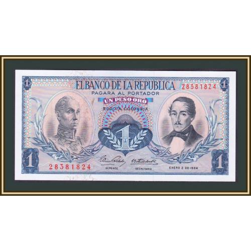 Колумбия 1 песо 1964 P-404 (404b.5) UNC