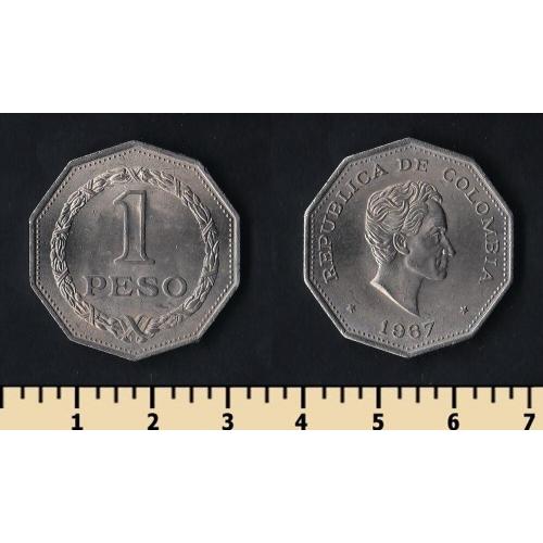 Колумбия 1 песо 1967