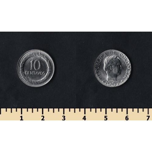 Колумбия 10 сентаво 1967