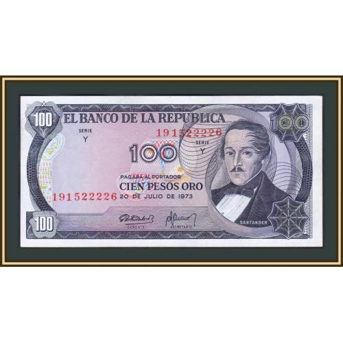 Колумбия 100 песо 1973 P-415 (415a.1) UNC