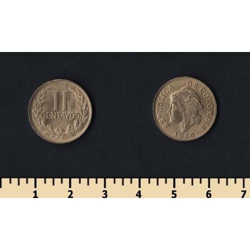 Колумбия 2 сентаво 1965