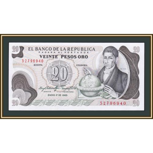 Колумбия 20 песо 1983 P-409 (409d.4) UNC