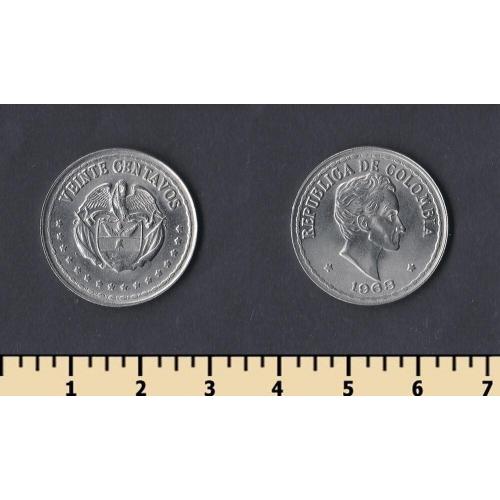 Колумбия 20 сентаво 1963