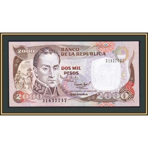 Колумбия 2000 песо 1994 P-439 (439b.3) UNC