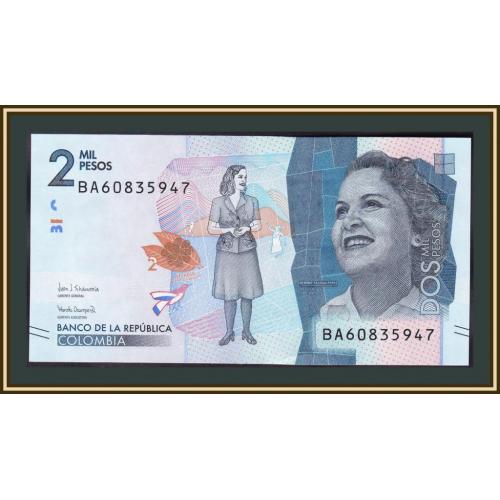 Колумбия 2000 песо 2018 P-458 (458d) UNC