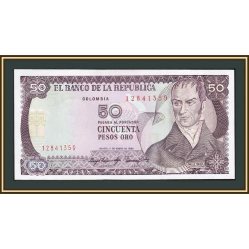 Колумбия 50 песо 1983 P-422 (422b) UNC