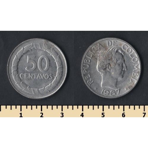 Колумбия 50 сентаво 1967