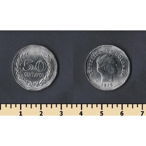 Колумбия 50 сентаво 1975