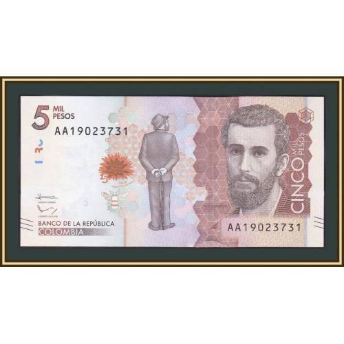 Колумбия 5000 песо 2015 P-459 (459a) UNC