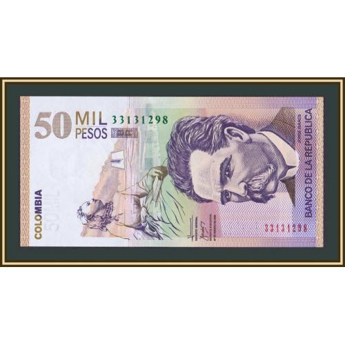Колумбия 50000 песо 2009 P-455 (455o) UNC