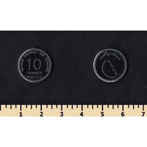 Коморские о-ва 10 франков 2017