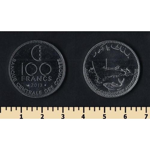 Коморские о-ва 100 франков 2013