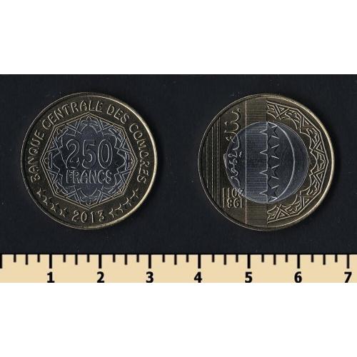 Коморские о-ва 250 франков 2013