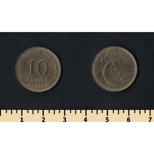 Коморские острова 10 франков 1992