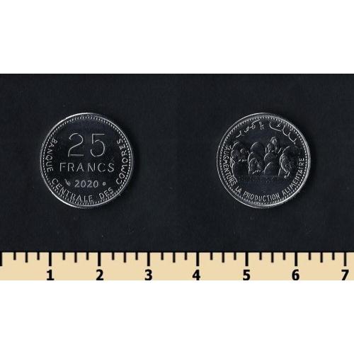 Коморские острова 25 франков 2020