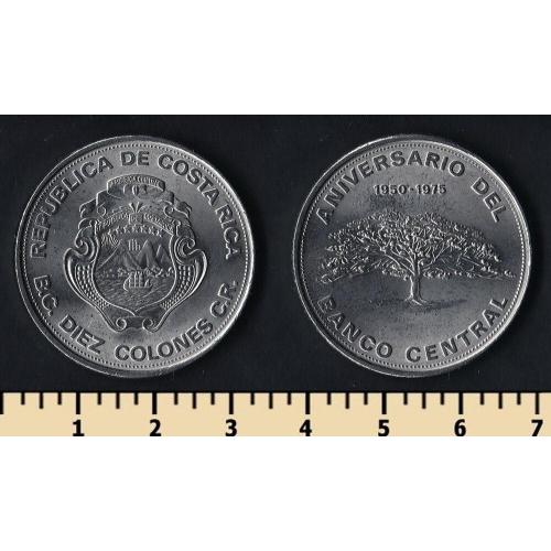 Коста-Рика 10 колон 1975
