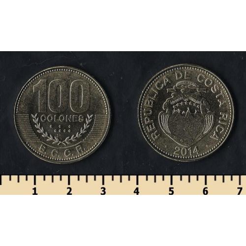 Коста-Рика 100 колон 2014