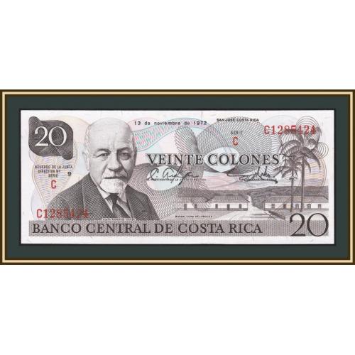 Коста-Рика 20 колонов 1972 P-238 (238b.1) UNC