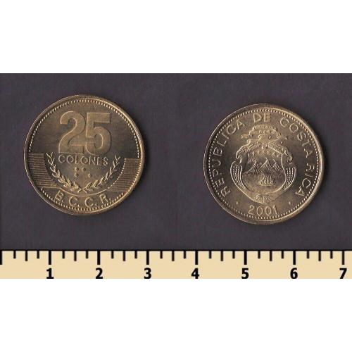 Коста-Рика 25 колон 2001