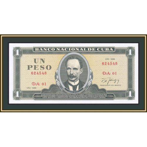 Куба 1 песо 1986 P-102 (102c) UNC