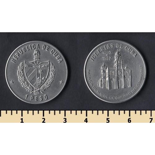 Куба 1 песо 1987