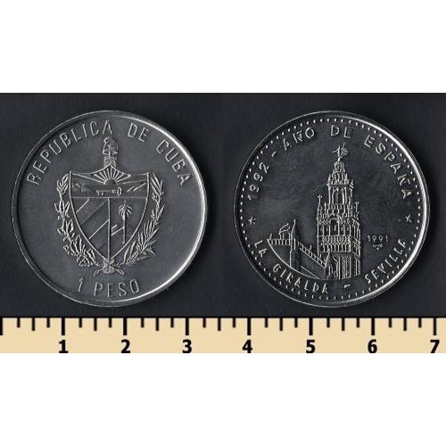 Куба 1 песо 1991