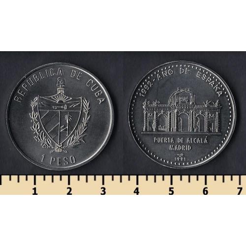 Куба 1 песо 1991