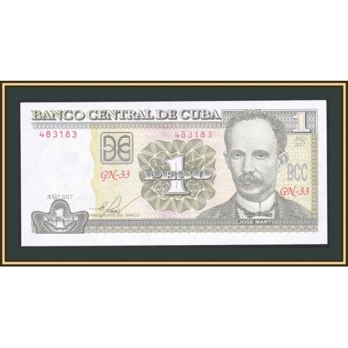Куба 1 песо 2017 P-128 (128h) UNC