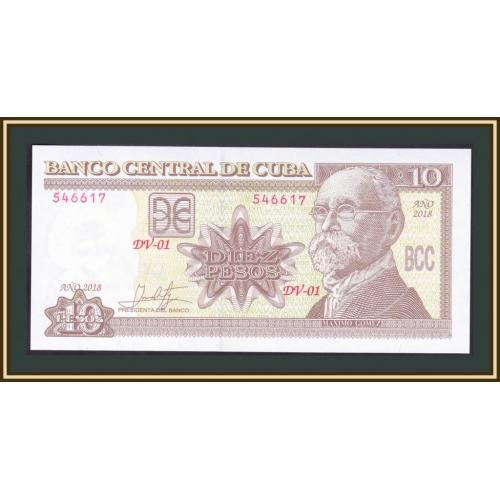 Куба 10 песо 2018 P-117 (117t) UNC