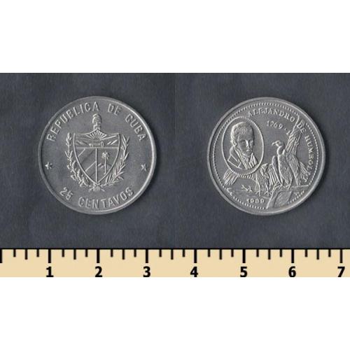 Куба 25 сентаво 1989