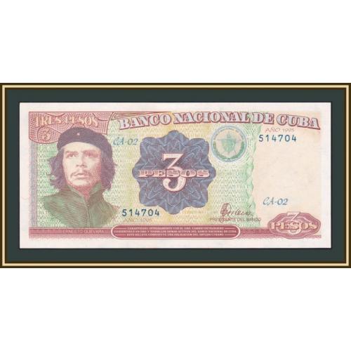 Куба 3 песо 1995 P-113 UNC