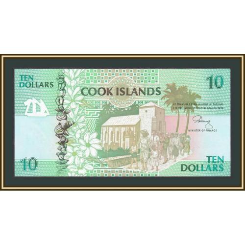 Кука о-ва 10 долларов 1992 P-8 (8a) UNC